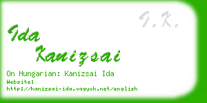 ida kanizsai business card